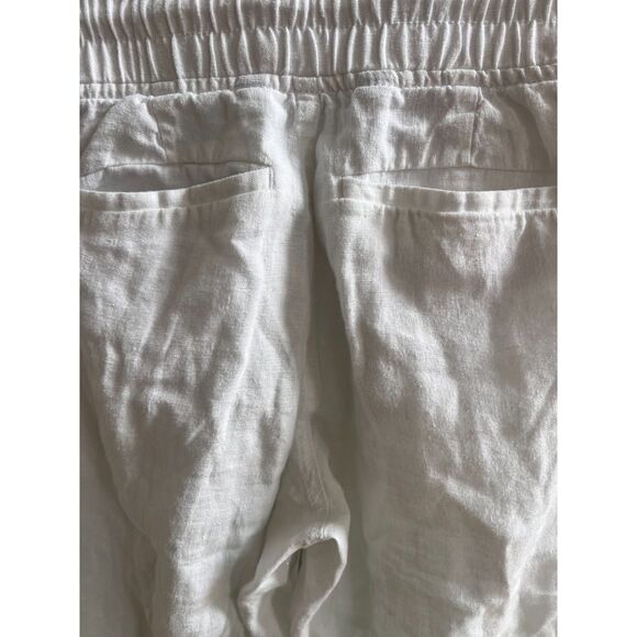 Womans White Athleta Cabo Linen Joggers | Size 2 | Excellent Condition - Picture 6 of 7